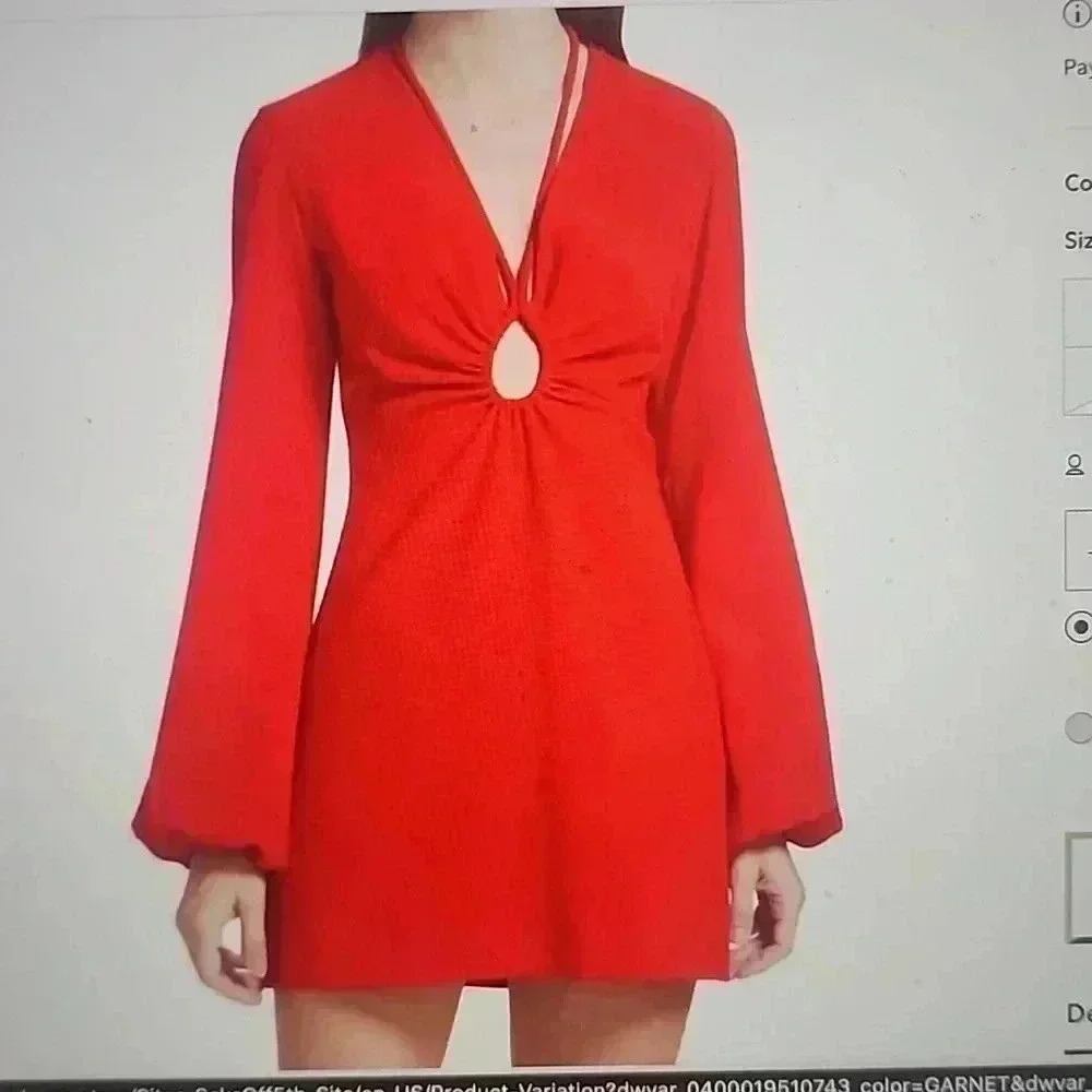 A.L.C LESLIE CUT OUT V NECK MINI DRESS SIZE 4